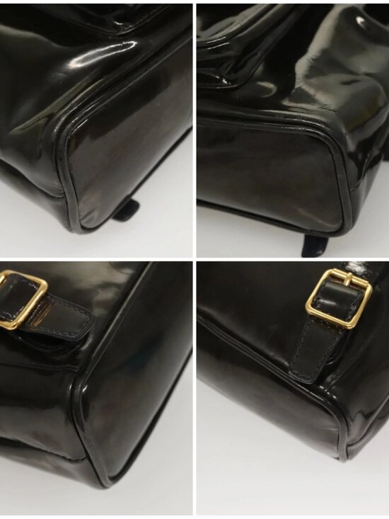 GUCCI Bamboo Backpack Enamel Navy Gold 003 2058 0030 Auth bs26080 main image 5
